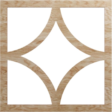 Ekena Millwork Statesman Wood Fretwork Pierced Ceiling Medallion, Red Oak, 20"OD x 12 3/4"ID x 3/8"T CMWP20X20X0375STRO